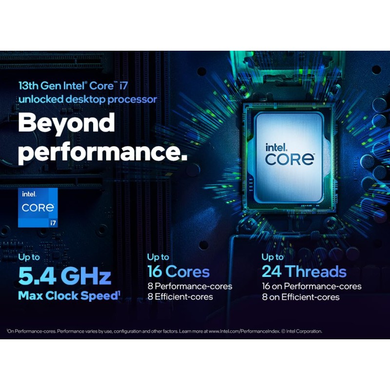 Intel Core i7-13700K Desktop Processor 16 cores (8 P-cores + 8 E-cores) 30M Cache, up to 5.4 GHz Socket LGA 1700 Intel Core i7-13700K Desktop Processor 16 cores (8 P-cores + 8 E-cores) 30M Cache, up to 5.4 GHz Socket LGA 1700