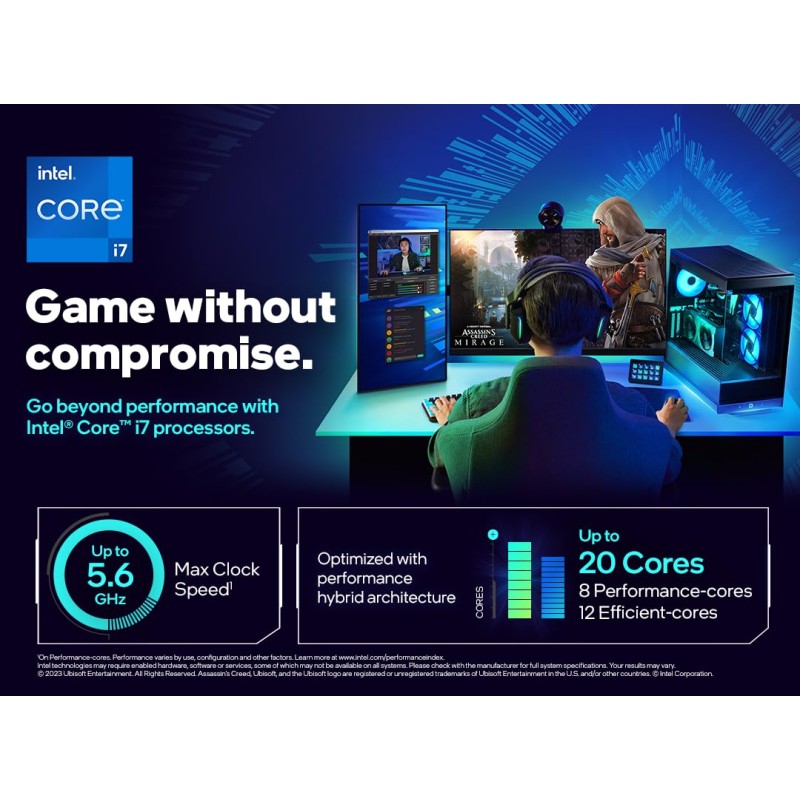 Intel® Core™ i7-14700K New Gaming Desktop Processor 20 cores (8 P-cores + 12 E-cores) with Integrated Graphics - Unlocked