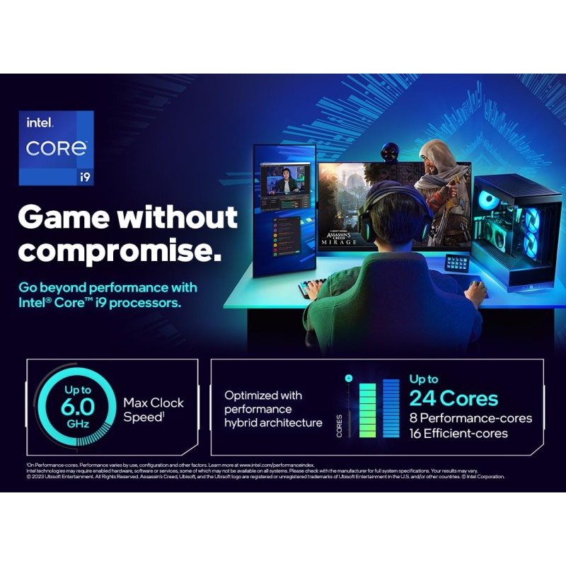 Intel® Core™ i9-14900K New Gaming Desktop Processor 24 cores (8 P-cores + 16 E-cores) with Integrated Graphics - Unlocked
