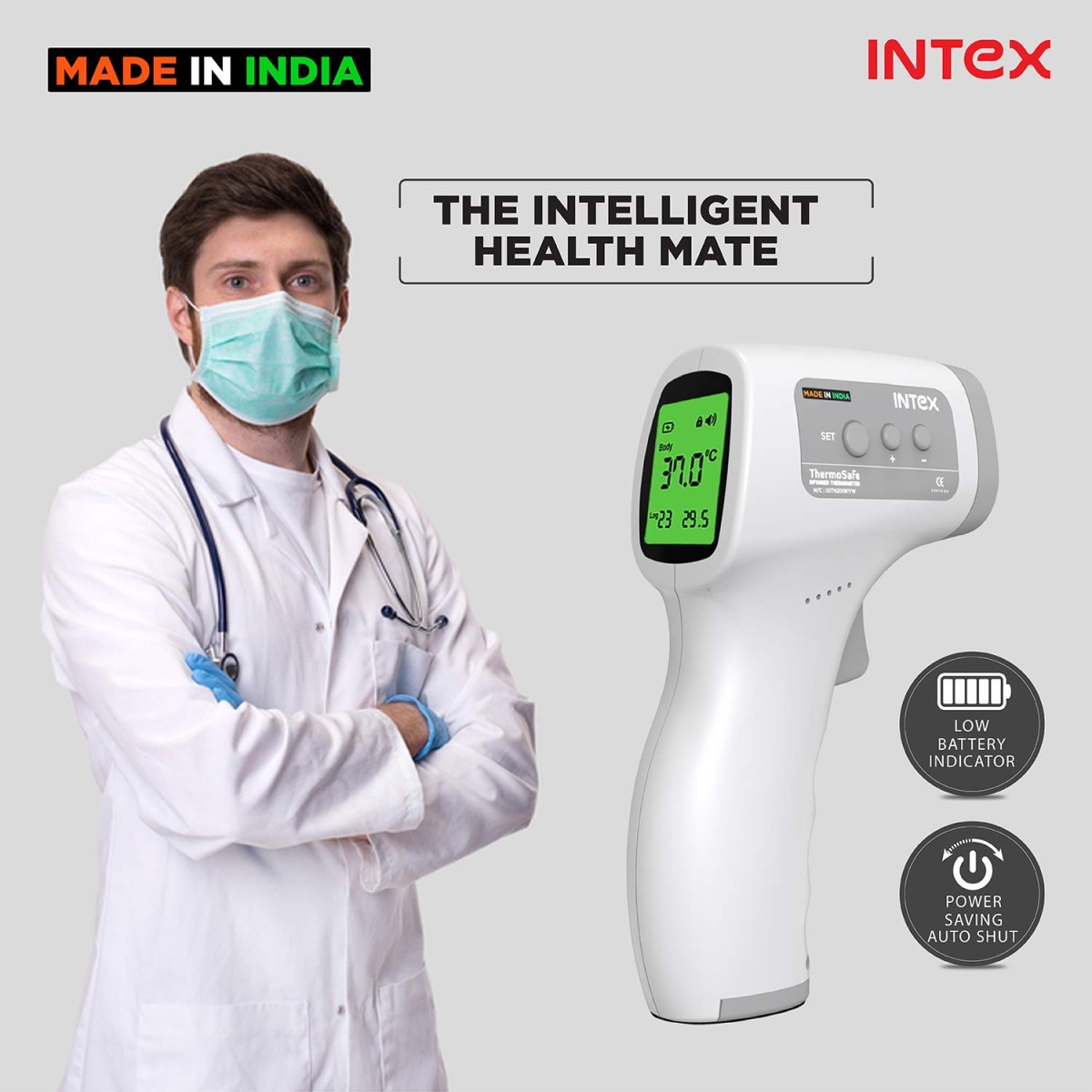 Intex Non-contact FDA Approved Digital Infrared Thermometer Temperature Gun