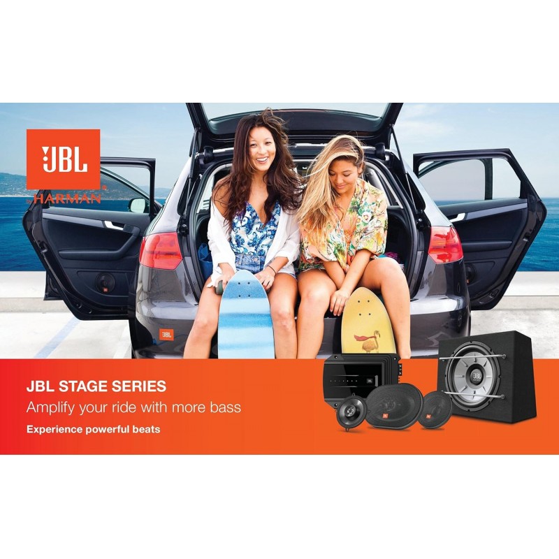 JBL A302Hi 6 1/2"(16.5Cm) 300W Coaxial Speakers with Polypeopylene Woofers Cones and Pei Balanced Dome Tweeters Ideal for Factory Speaker Upgrades. Frame Design Fits Most Factory Openings., Black