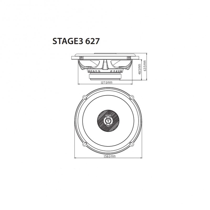 JBL A302Hi 6 1/2"(16.5Cm) 300W Coaxial Speakers with Polypeopylene Woofers Cones and Pei Balanced Dome Tweeters Ideal for Factory Speaker Upgrades. Frame Design Fits Most Factory Openings., Black