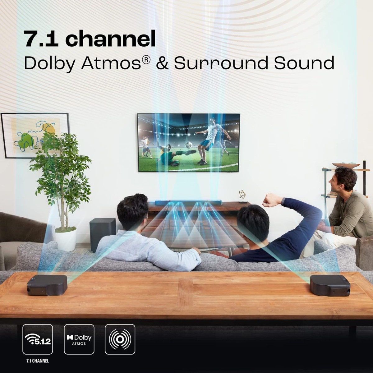 JBL Bar 800 Pro, 7.1 (5.1.2) Channel Truly Wireless Soundbar with True Dolby Atmos® 3D Surround Sound