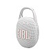 JBL Clip 5 - Ultra-Portable, Waterproof & Dustproof Bluetooth Speaker, Big Pro Sound with Punchy bass, Integrated Carabiner, Up to 12 Hours of Play, Made in Part with Recycled Materials (White)