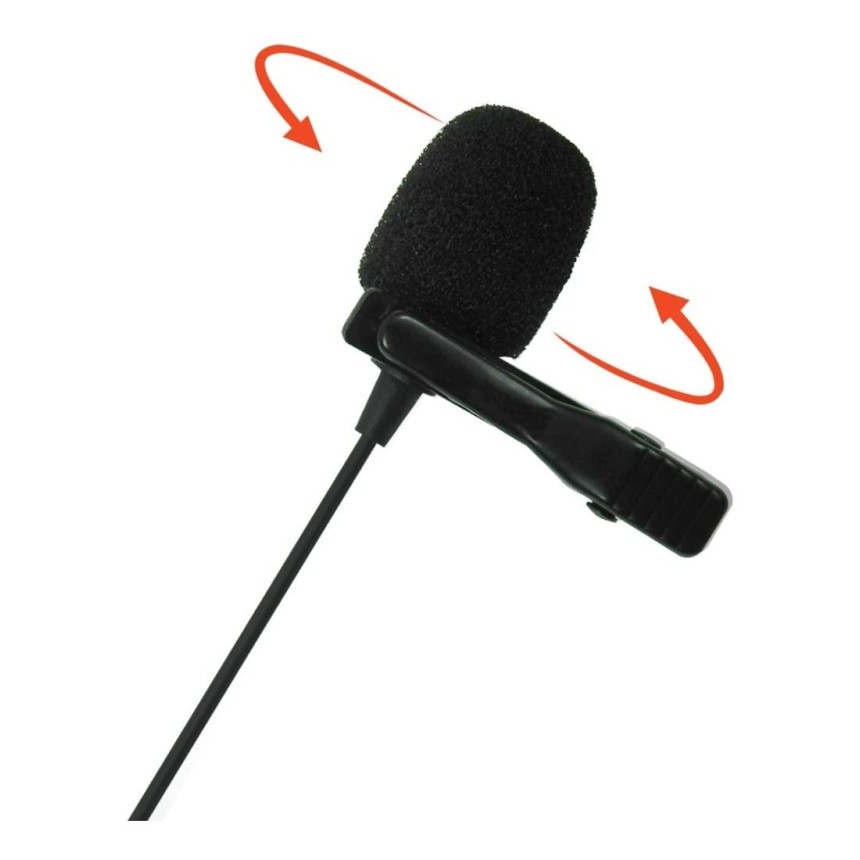 JBL Commercial CSLM20B Auxiliary Omnidirectional Lavalier Microphone with Battery for Content Creation,