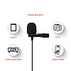 JBL Commercial CSLM20B Omnidirectional Lavalier Microphone with Battery for Content Creation, Voice over/Dubbing, Recording, black, small