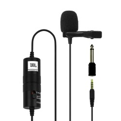 JBL Commercial CSLM20B Omnidirectional Lavalier Microphone with Battery for Content Creation, Voice over/Dubbing, Recording, black, small