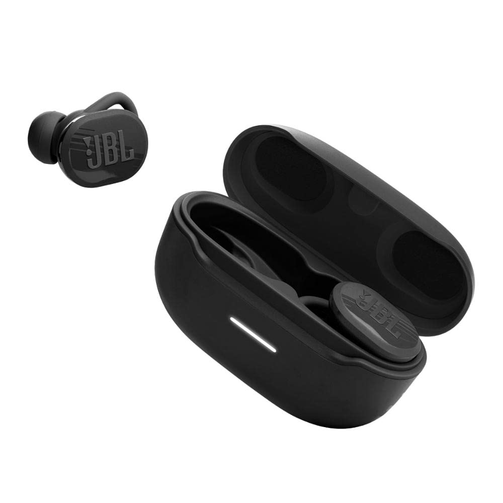 JBL Endurance Race True Wireless in Ear Earbuds, Active Sports Earbuds with Mic, 30Hrs Playtime, IP67 Water & Dustproof, Secure fit with Enhancer & Twistlock Design for Running & Workouts (Black)