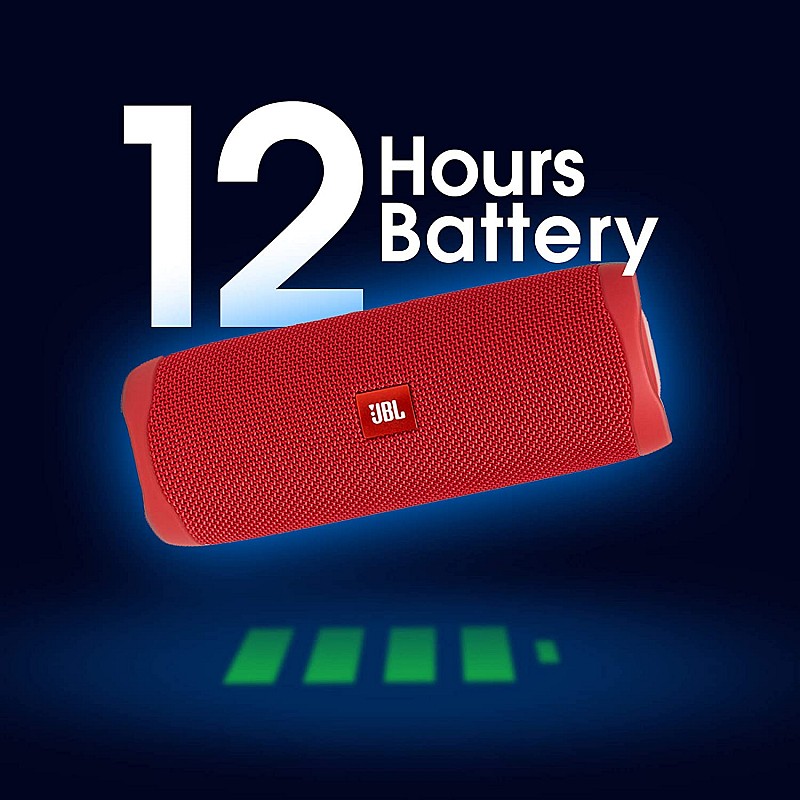 JBL Flip 4 Wireless Portable Bluetooth Speaker (Red)