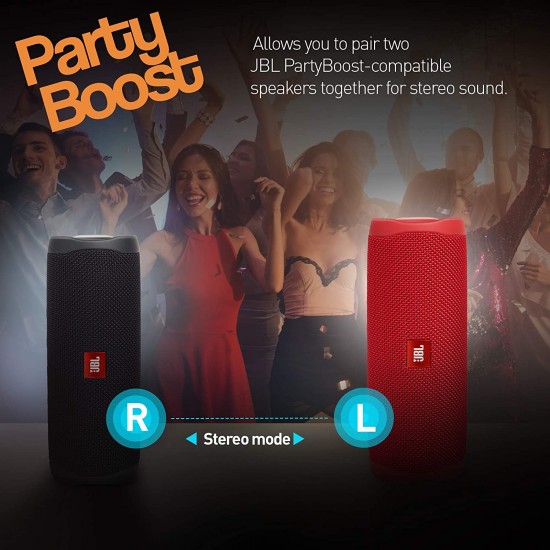 JBL Flip 4 Wireless Portable Bluetooth Speaker (Red)