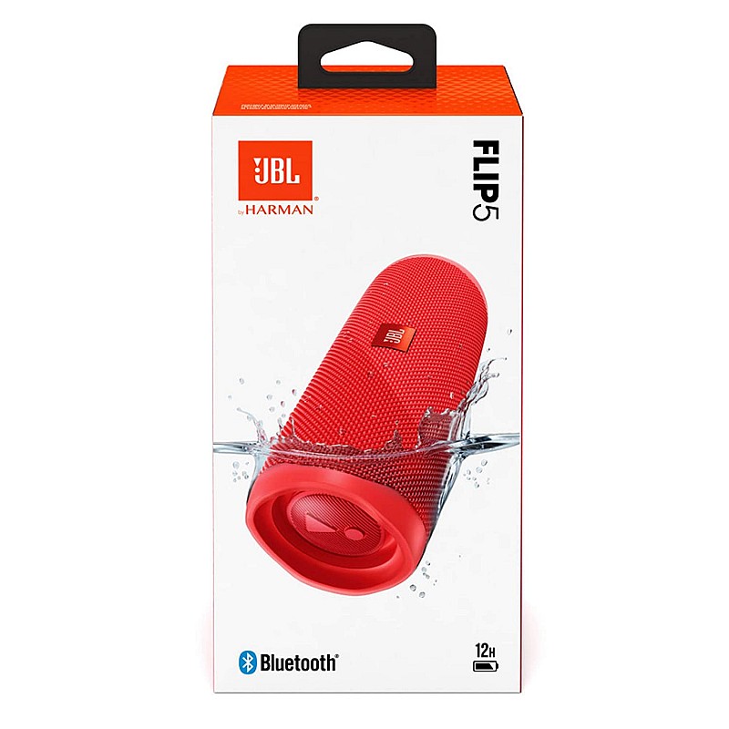 JBL Flip 4 Wireless Portable Bluetooth Speaker (Red)