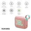 JBL Go 4 in Pink - Portable Bluetooth Speaker Box Pro Sound, Deep Bass and Playtime Boost Function - Waterproof and Dustproof - 7 Hours Runtime