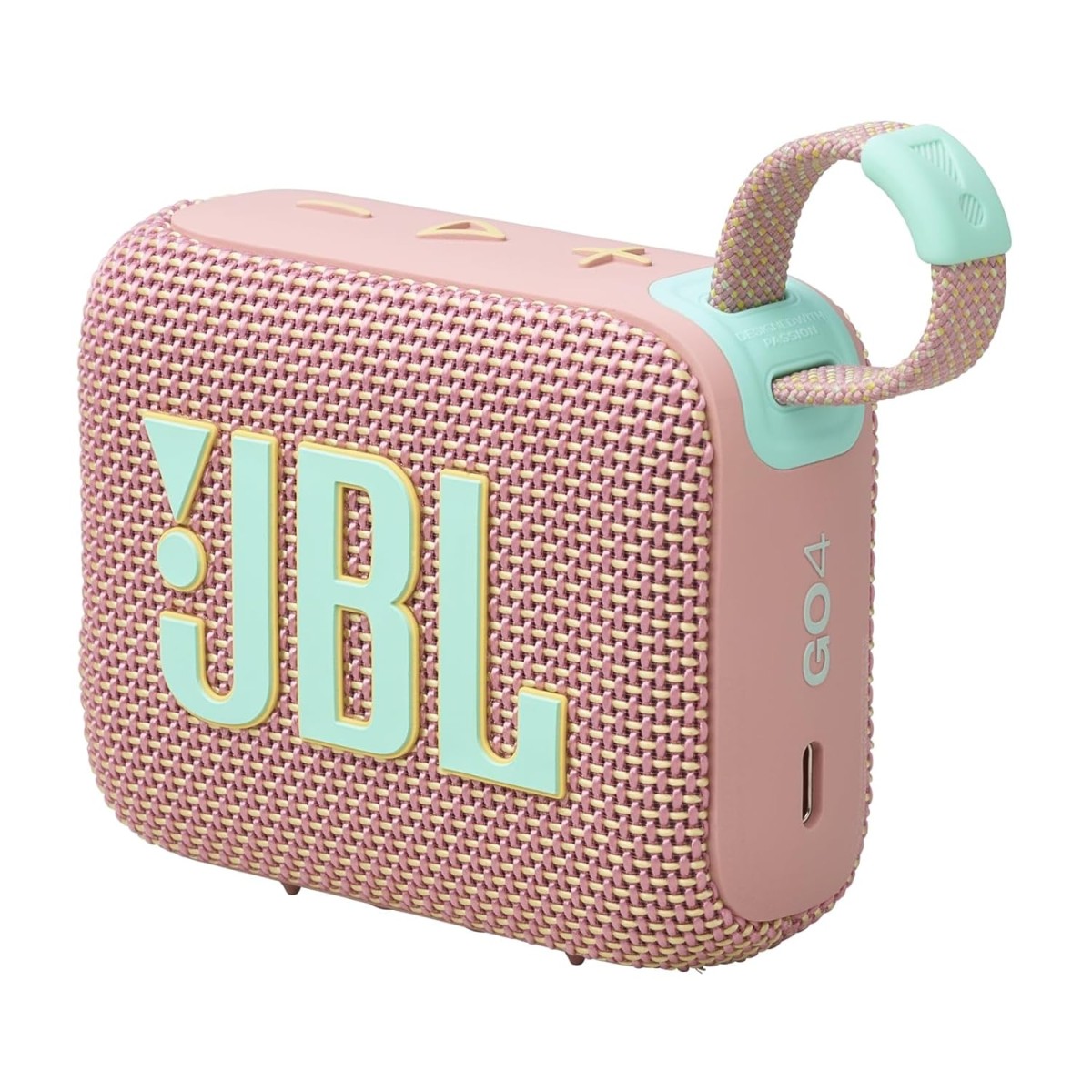 JBL Go 4 in Pink - Portable Bluetooth Speaker Box Pro Sound, Deep Bass and Playtime Boost Function - Waterproof and Dustproof - 7 Hours Runtime