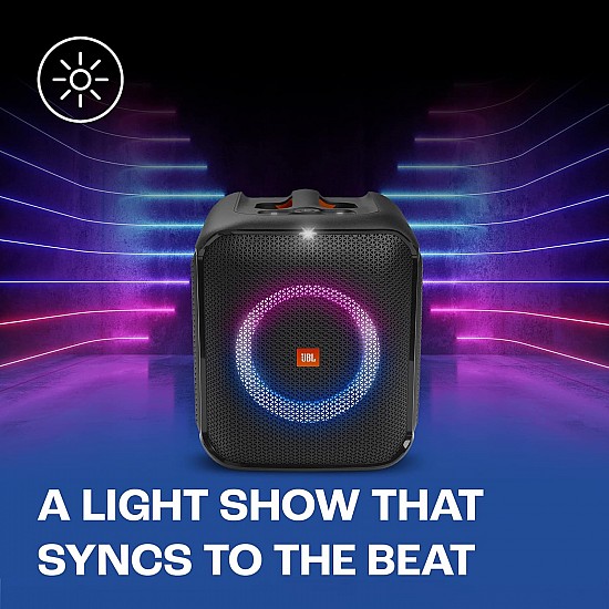 JBL Partybox Encore Essential | Portable Bluetooth Party Speaker | 100W Monstrous Pro Sound | Dynamic Light Show | Upto 6Hrs Playtime | Built-in Powerbank | Mic Support PartyBox App (Black)