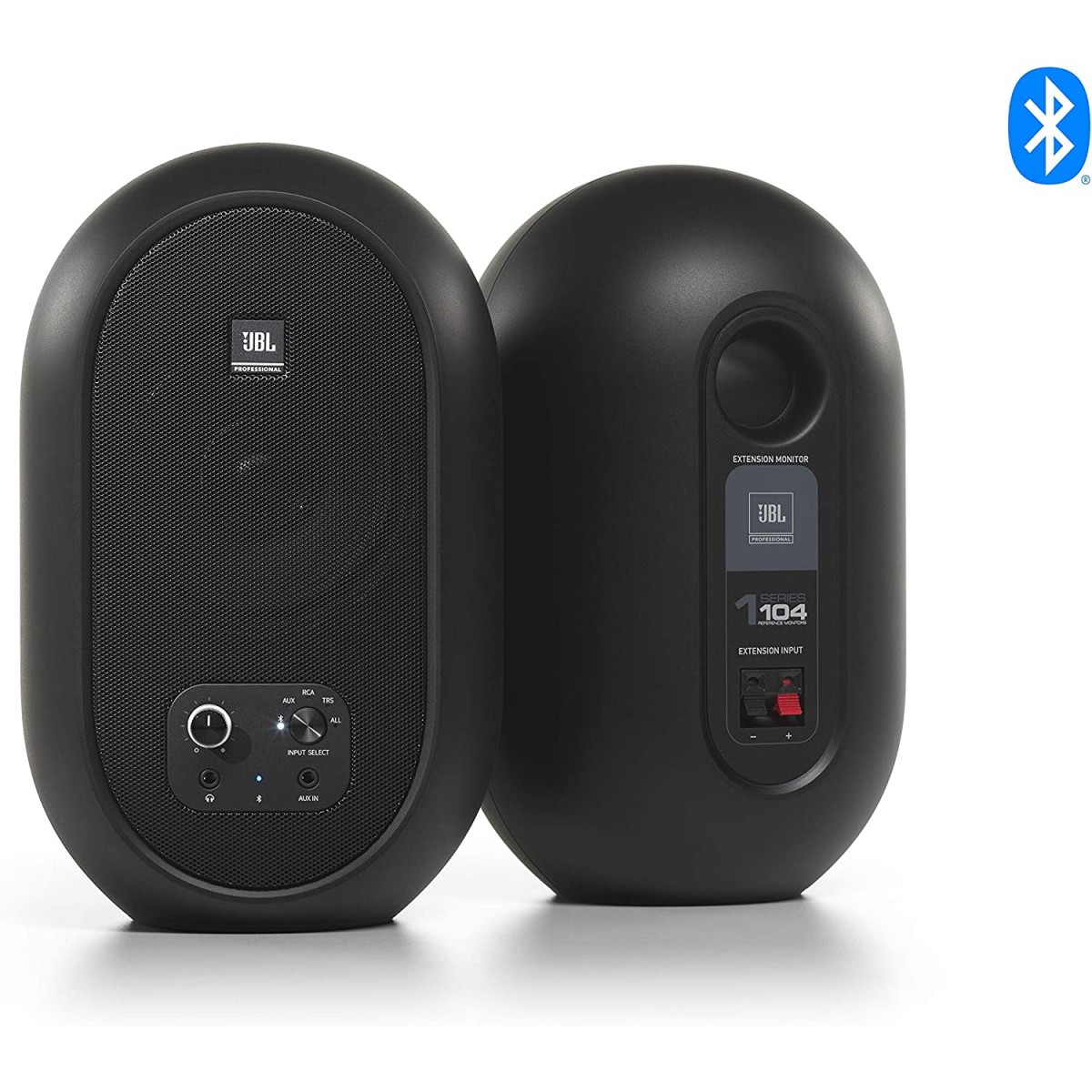 JBL Professional Series 104-BT Compact Desktop Reference Monitors with Bluetooth, Speaker Black