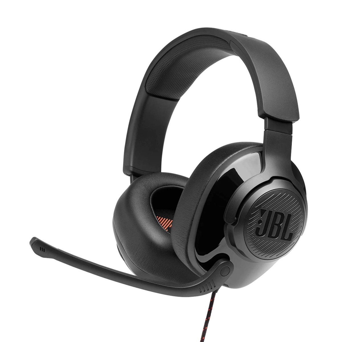 JBL Quantum 300, Wired Over Ear Gaming Headphones with Flip-up Boom Mic (Black)