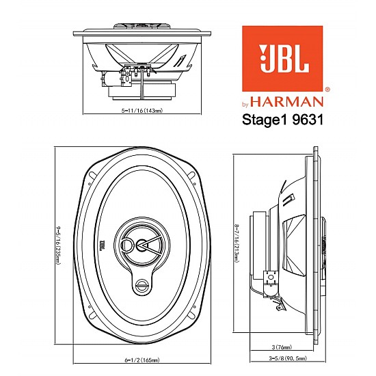 JBL Stage2 424FHI - 250W 4" (10cm) Two Way Coaxial Car Speaker with IMPP Cone with PEI Balanced Dome Tweeters which Fills Out Their Sonic Signature with Crisp, high-end Frequencies - Black