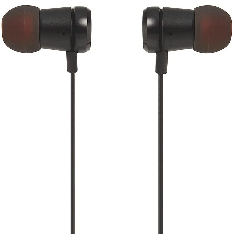 JBL T290 by Harman Pure Bass All Metal in-Ear Headphones with Mic Black