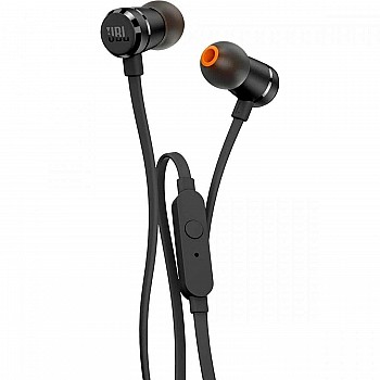 JBL T290 by Harman Pure Bass All Metal in-Ear Headphones with Mic Black