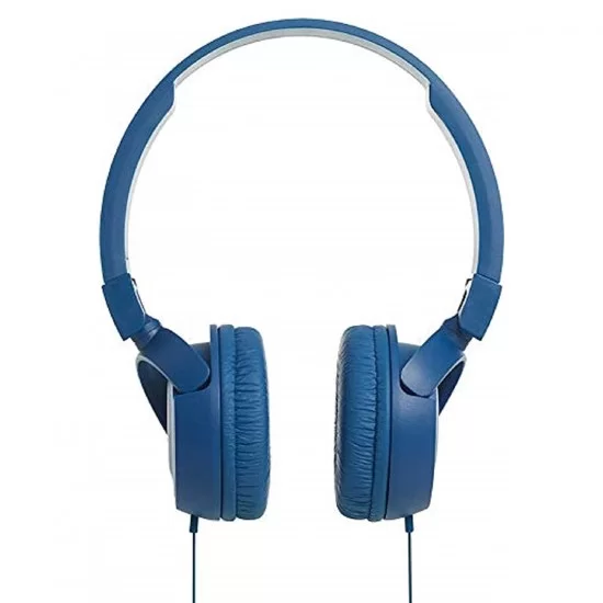 JBL T450 by Harman Extra Bass On-Ear Headphones with Mic (Blue)