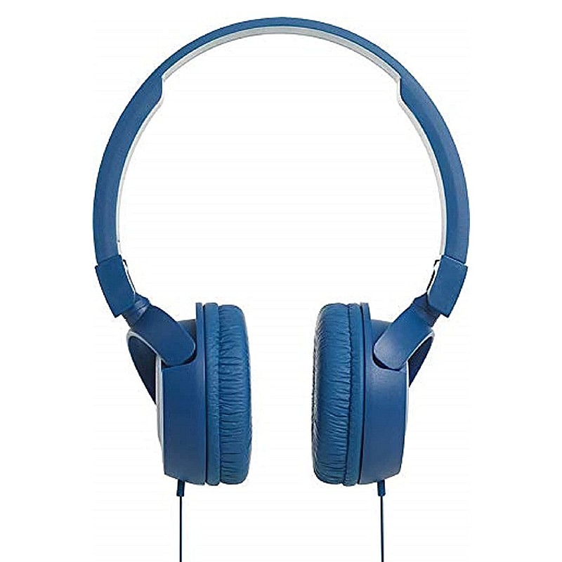 JBL T450 by Harman Extra Bass On-Ear Headphones with Mic (Blue)