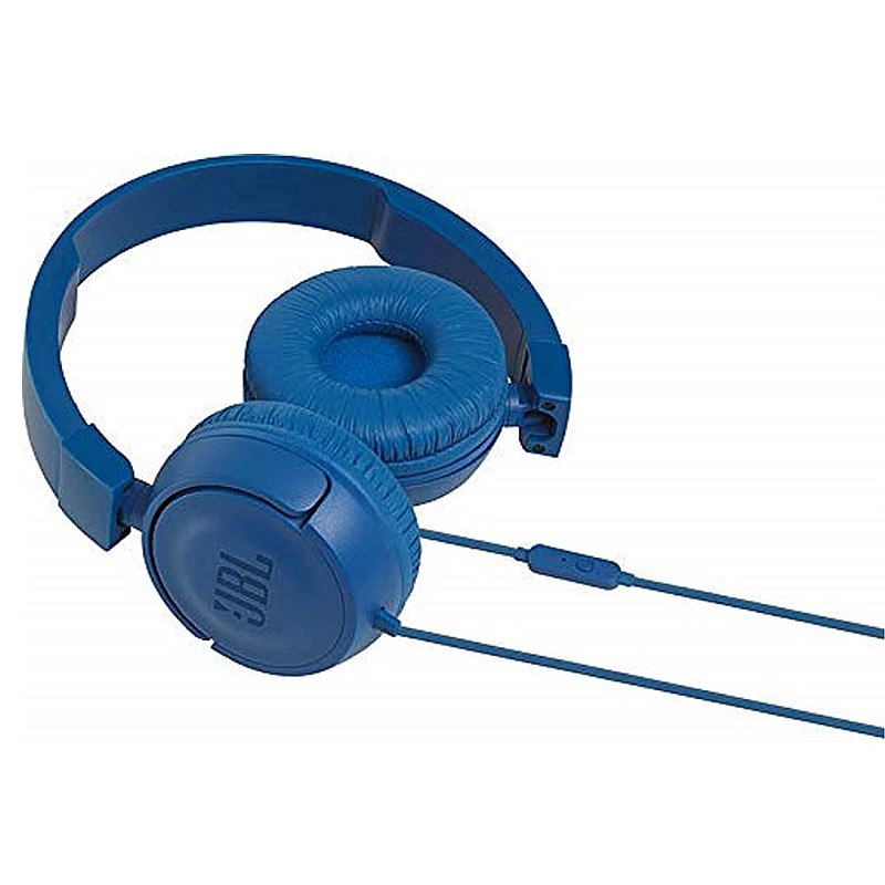 JBL T450 by Harman Extra Bass On-Ear Headphones with Mic (Blue)