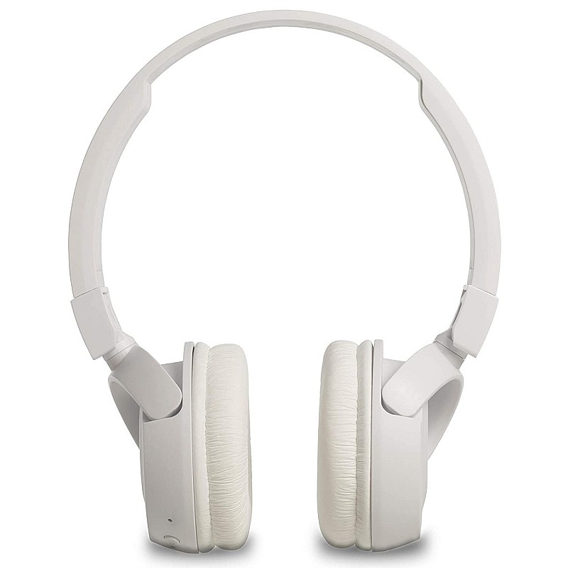 JBL T450BT Extra Bass Wireless On-Ear Headphones with Mic (White)