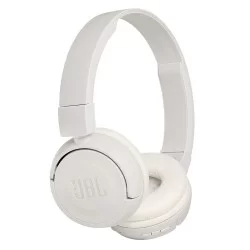 JBL T450BT Extra Bass Wireless On-Ear Headphones with Mic (White)