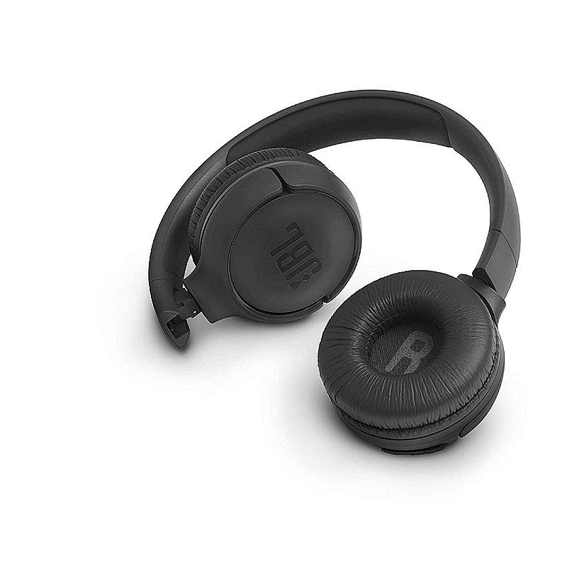 JBL Tune 500BT by Harman Powerful Bass Wireless On-Ear Headphones with Mic, 16 Hours Playtime & Multi Connect Connectivity (Black)