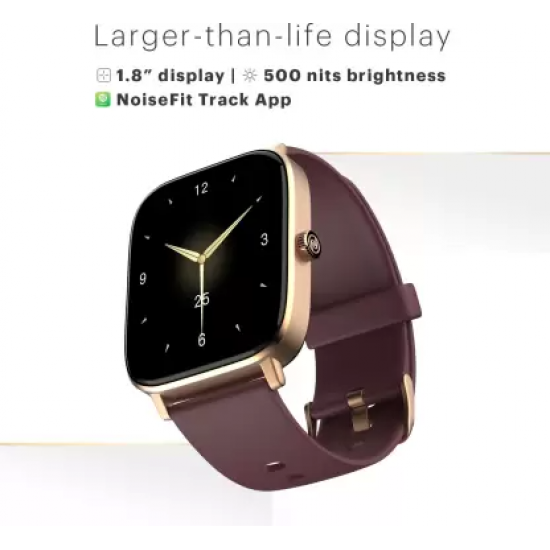 Noise Colorfit Icon 2 1.8 Display with Bluetooth Calling AI Voice Assistant Smartwatch Deep Wine Strap Regular