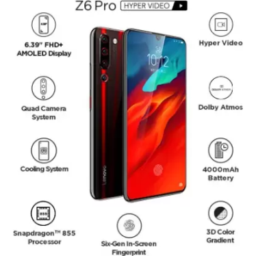 Lenovo Z6 Pro (Black, 128 GB)  (8 GB RAM) Refurbished