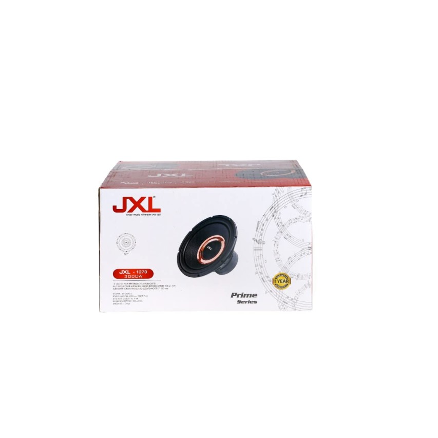 JXL 1270 12 Inch(30.4cm) Double Magnet Car Subwoofer 3000 Watts Black