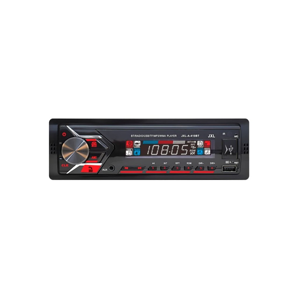 JXL-410BT Car Stereo 220W Universal Fit Single Din Mp3 Car Stereo with Dual USB Ports/Bluetooth/Hands Free Calling/FM/AUX Input/SD Card Slot & Remote Control