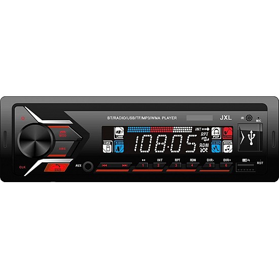 JXL-410BT Car Stereo 220W Universal Fit Single Din Mp3 Car Stereo with Dual USB Ports/Bluetooth/Hands Free Calling/FM/AUX Input/SD Card Slot & Remote Control