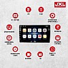 JXL 9 Inch Car Android Double Din Player 2GB/32GB Capacitive Touch Screen Quad Core Proceessor 1080P HD Screen, Latest Android Version 10.1 BT 5.0, Wi-Fi, GPS, USB 2.0, Navigation 2GB/32GB