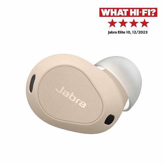 Jabra Elite 10 True Wireless Earbuds – Advanced Active Noise Cancelling Earbuds with Next-Level Dolby Atmos Surround Sound –All-Day Comfort, Multipoint Bluetooth, Wireless Charging - Cream