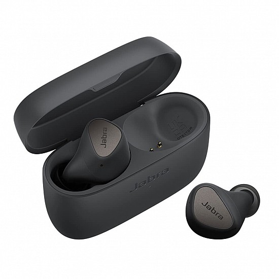 Jabra Elite 4 Wireless Earbuds, Active Noise Cancelling, Comfortable Bluetooth Earphones with Spotify Tap Playback, Google Fast Pair, Microsoft Swift Pair and Dual Pairing - Dark Grey