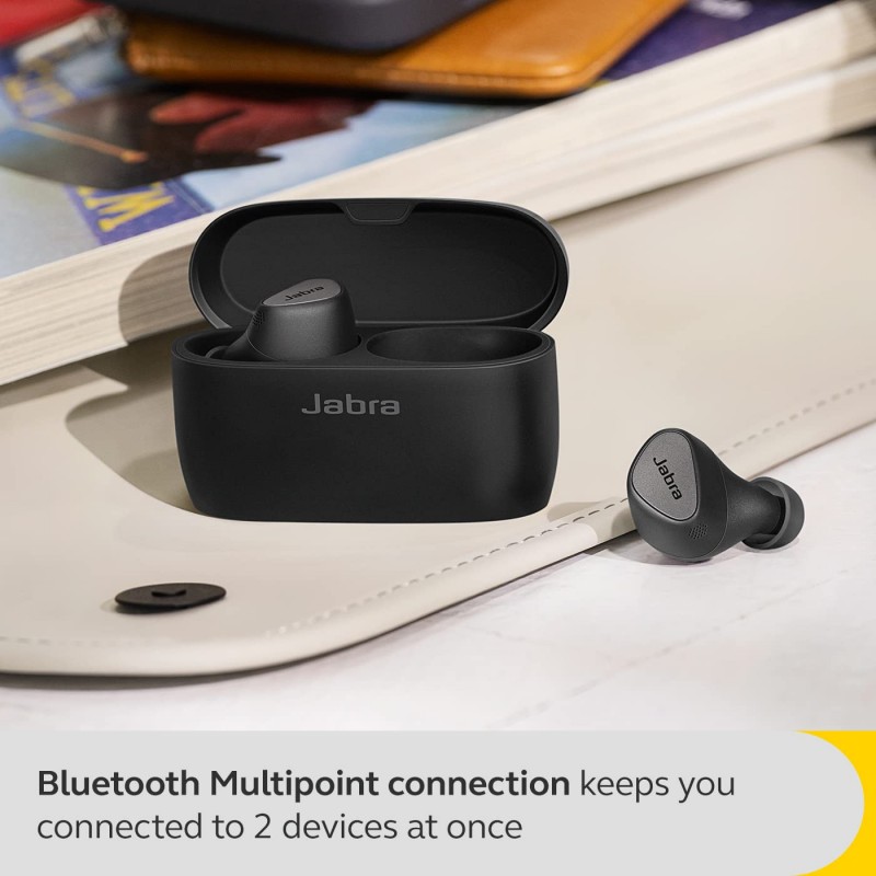 Jabra Elite 5 True Wireless in-Ear Bluetooth Earbuds - Hybrid Active Noise Cancellation (ANC), 6 Built-in Microphones for Clear Calls, Small Ergonomic Fit and 6mm Speakers Jabra Elite 5 True Wireless in-Ear Bluetooth Earbuds - Hybrid Active Noise Cancellation (ANC), 6 Built-in Microphones for Clear Calls, Small Ergonomic Fit and 6mm Speakers