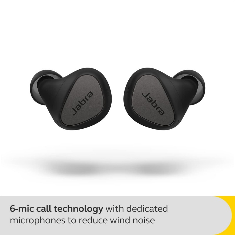 Jabra Elite 5 True Wireless in-Ear Bluetooth Earbuds - Hybrid Active Noise Cancellation (ANC), 6 Built-in Microphones for Clear Calls, Small Ergonomic Fit and 6mm Speakers Jabra Elite 5 True Wireless in-Ear Bluetooth Earbuds - Hybrid Active Noise Cancellation (ANC), 6 Built-in Microphones for Clear Calls, Small Ergonomic Fit and 6mm Speakers