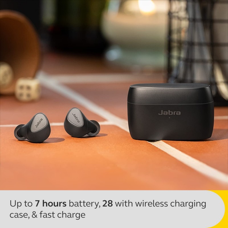 Jabra Elite 5 True Wireless in-Ear Bluetooth Earbuds - Hybrid Active Noise Cancellation (ANC), 6 Built-in Microphones for Clear Calls, Small Ergonomic Fit and 6mm Speakers Jabra Elite 5 True Wireless in-Ear Bluetooth Earbuds - Hybrid Active Noise Cancellation (ANC), 6 Built-in Microphones for Clear Calls, Small Ergonomic Fit and 6mm Speakers