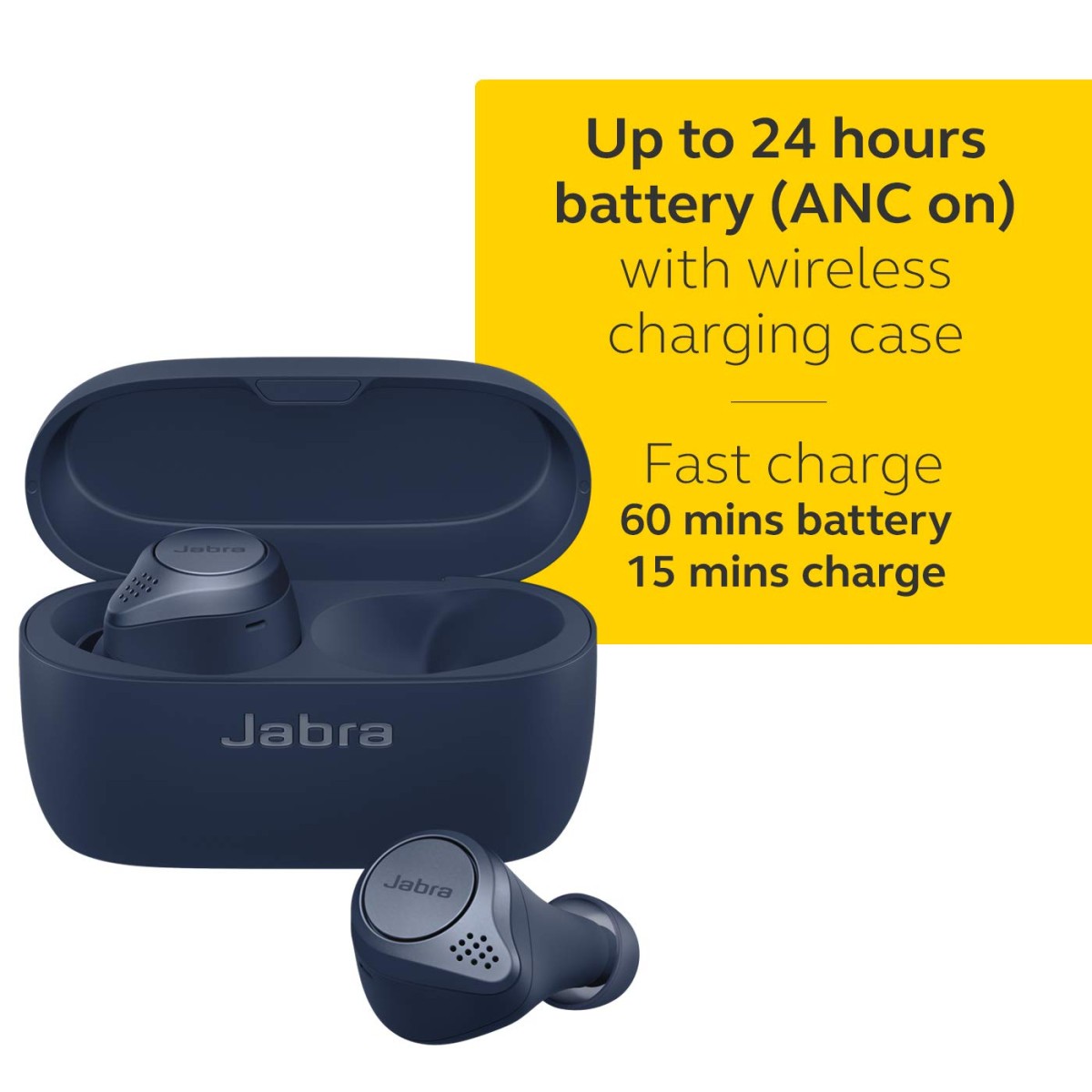 Jabra Elite Active 75t Earbuds - Active Noise Cancelling Wireless Sports Earbuds