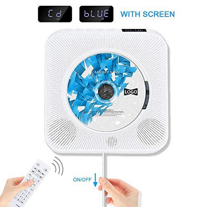 Jimwey Portable Cd Player with Bluetooth Built in HiFi Speakers Wall Mountable, Home Audio