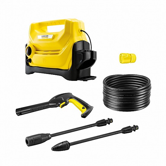 KARCHER High Pressure Washer K 2 Horizontal | 1400 W | 110 Bars | 360 l/h Flow Rate | 6m Outlet Hose | for Car, Bike, Home & Garden | Multiple Accessories | German Tech