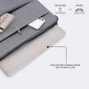 KBBRD Bennett Khadi + Polyester Drax Laptops Bag Sleeve Case Cover Pouch for 15.6 Inches 39Cm Laptop Apple/Dell/Lenovo/Asus/Hp/Samsung (Grey)