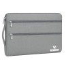 KBBRD Bennett Khadi + Polyester Drax Laptops Bag Sleeve Case Cover Pouch for 15.6 Inches 39Cm Laptop Apple/Dell/Lenovo/Asus/Hp/Samsung (Grey)