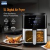 (Refurbished) KENT Digital Air Fryer 5L | 1400W | Bake, Grill & Roast | Up to 80% Less Oil Usage | 8 Preset Menu | Rapid Heat Circulation