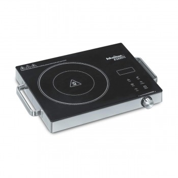 KHAITAN ORFIN Prezzo KO-425 Infrared Glass Cooktop with Stainless Steel Frame (2200 Watt, Black)