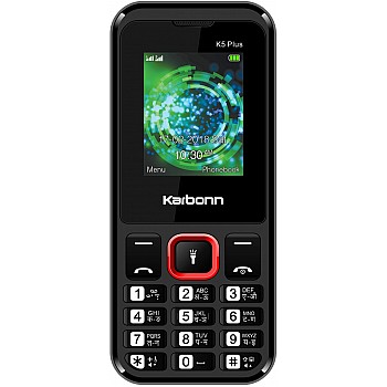 Karbonn K5 Plus (Dual SIM, Black and Red)