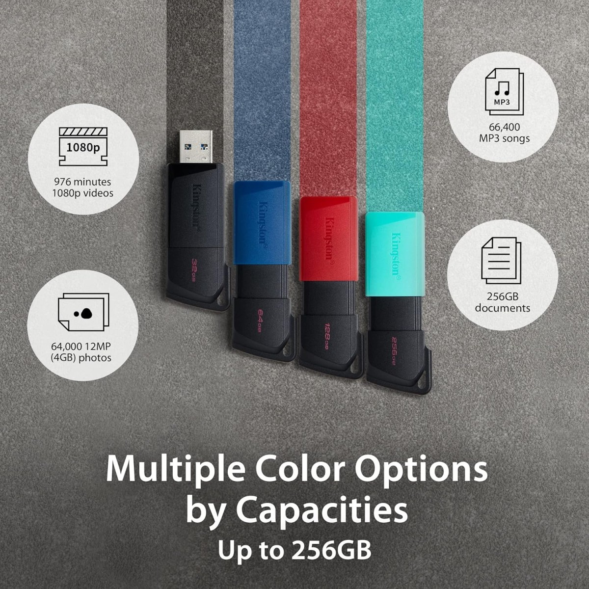 Kingston DataTraveler Exodia M 128GB USB-A Flash Drive USB 3.2 Gen 1 DTXM/128GBIN