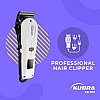 Kubra KB-309 Professional Cordless Rechargeable LED Display Hair Clipper Heavy Duty for Hair and Beard Cut (White)